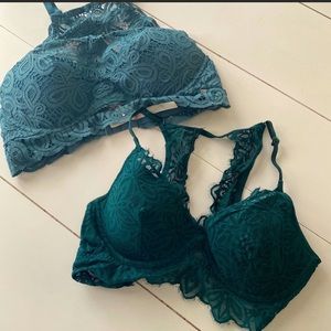 VS emerald green bralette